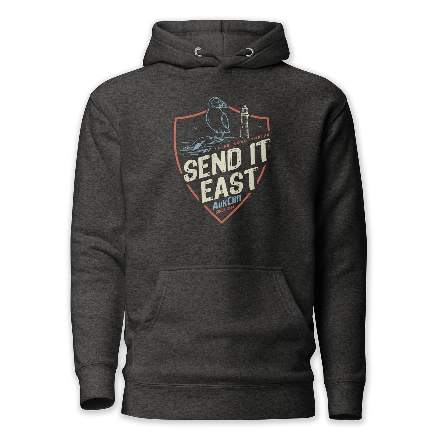 AukCliff® The Origin Collection Hoodie Charcoal Heather / S Send It East Hoodie