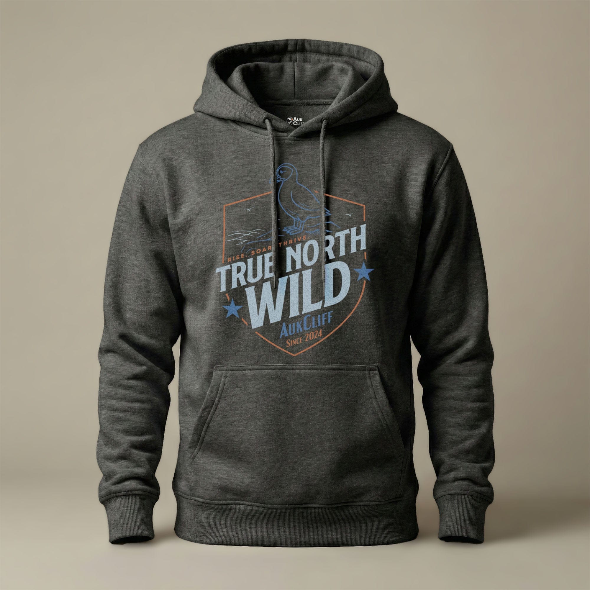 AukCliff® The Origin Collection Hoodie Charcoal Heather / S True North Wild Hoodie