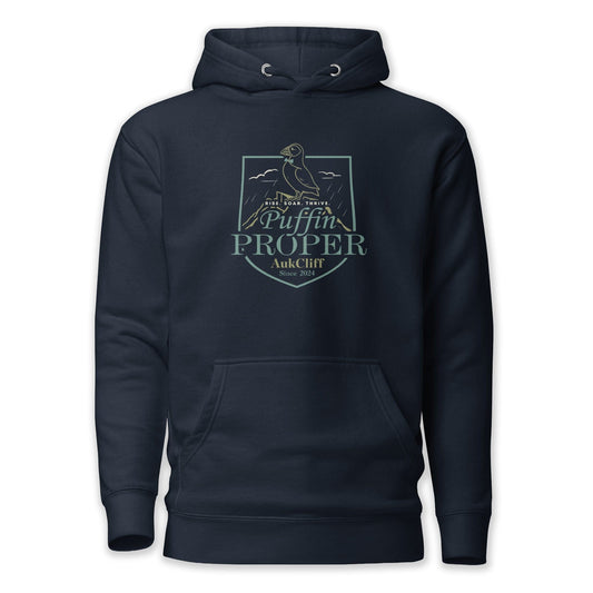 AukCliff® The Origin Collection Hoodie Navy Blazer / S Puffin Proper Hoodie