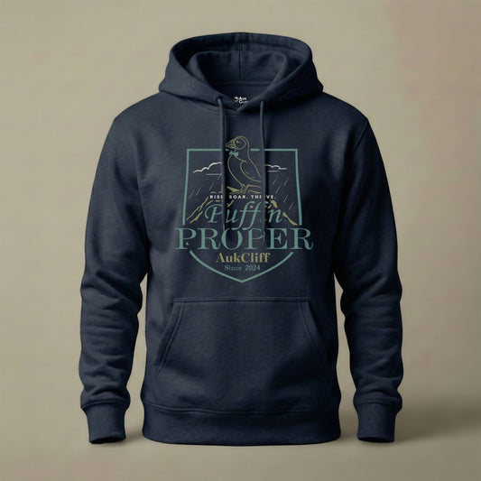 AukCliff® The Origin Collection Hoodie Navy Blazer / S Puffin Proper Hoodie