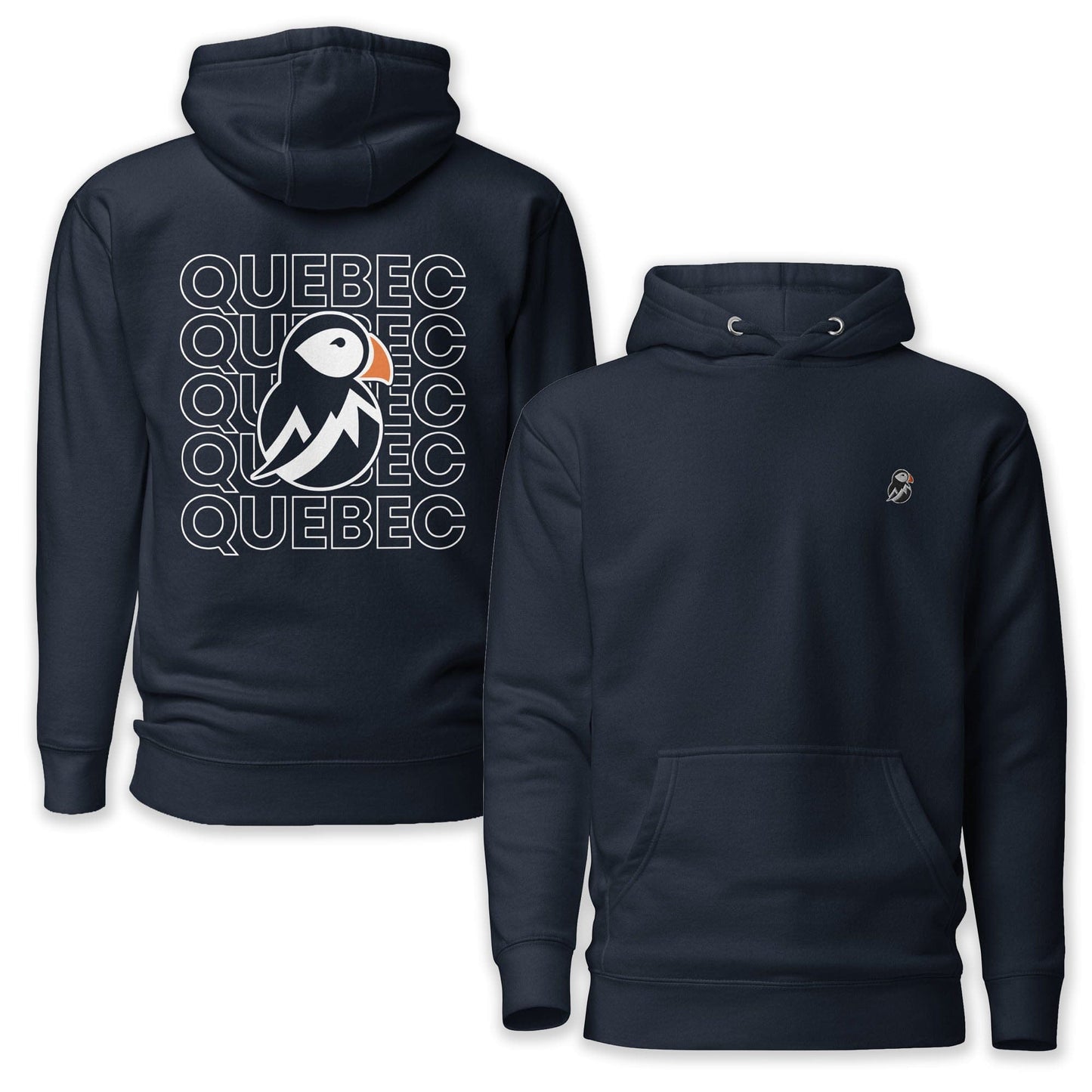 AukCliff® The Origin Collection Hoodie Navy Blazer / S Quebec North Born Back Print Hoodie