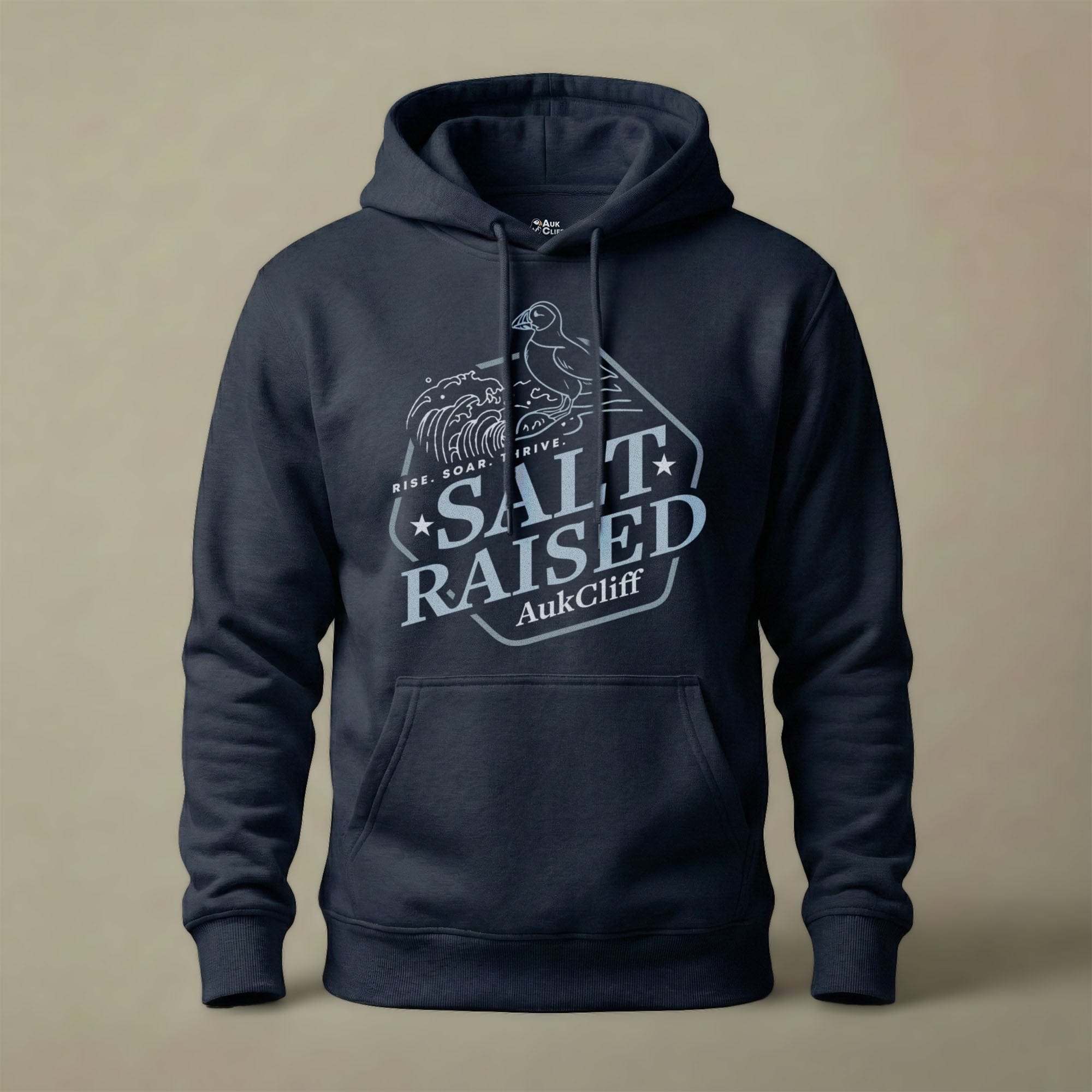 AukCliff® The Origin Collection Hoodie Navy Blazer / S Salt Raised Hoodie