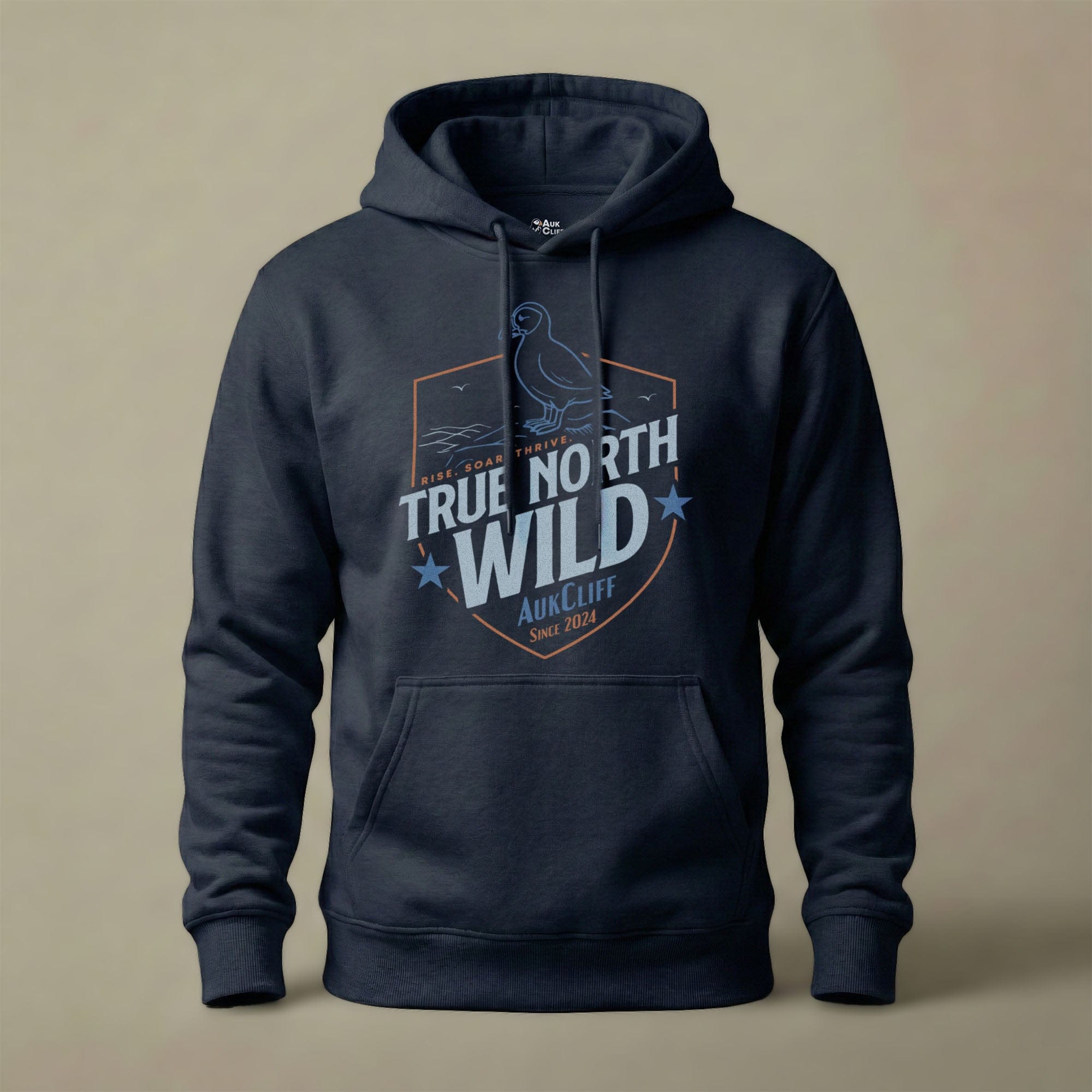 AukCliff® The Origin Collection Hoodie Navy Blazer / S True North Wild Hoodie