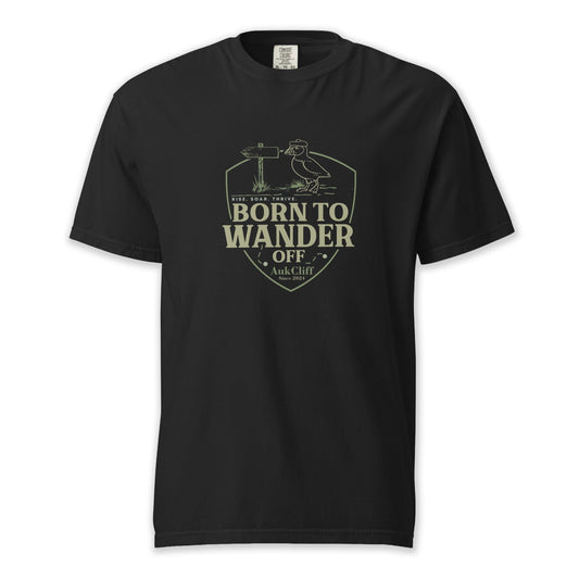 AukCliff® The Origin Collection T-shirt Black / S Born to Wander Off Comfort Colors T-Shirt