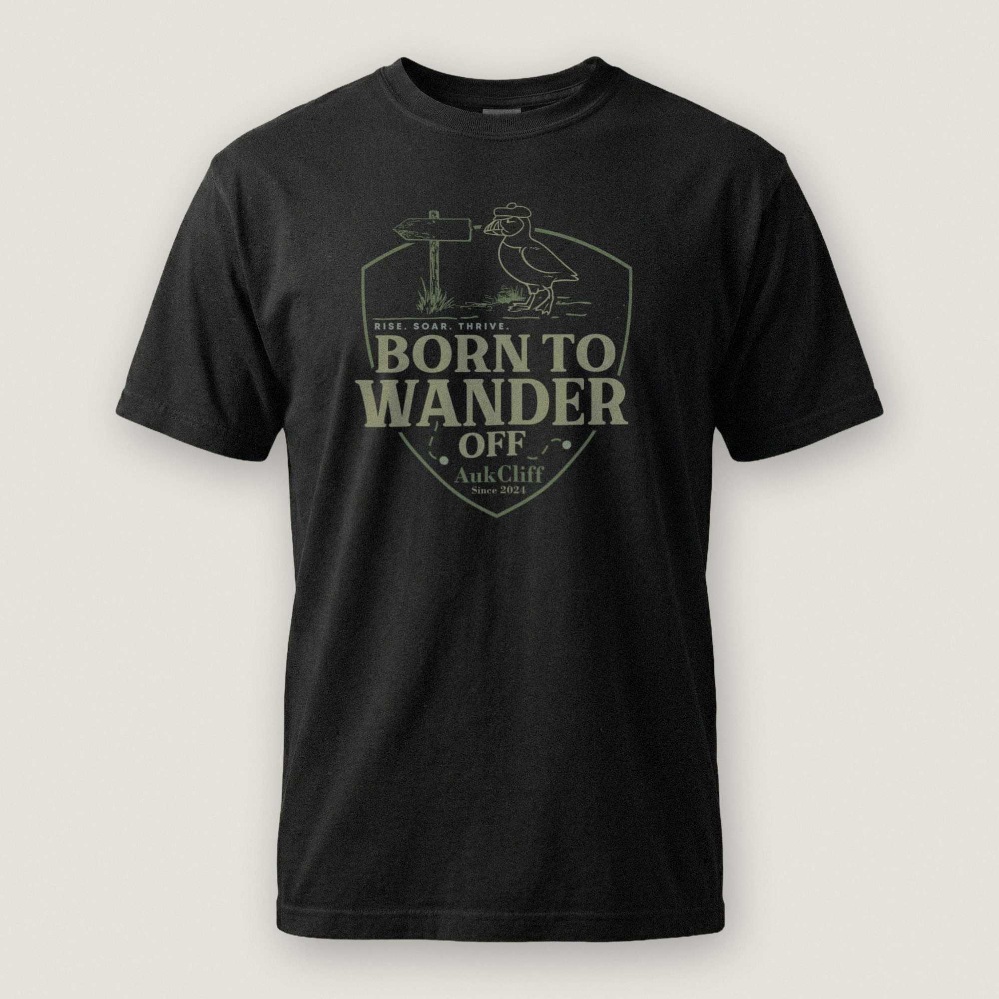 AukCliff® The Origin Collection T-shirt Black / S Born to Wander Off Comfort Colors T-Shirt