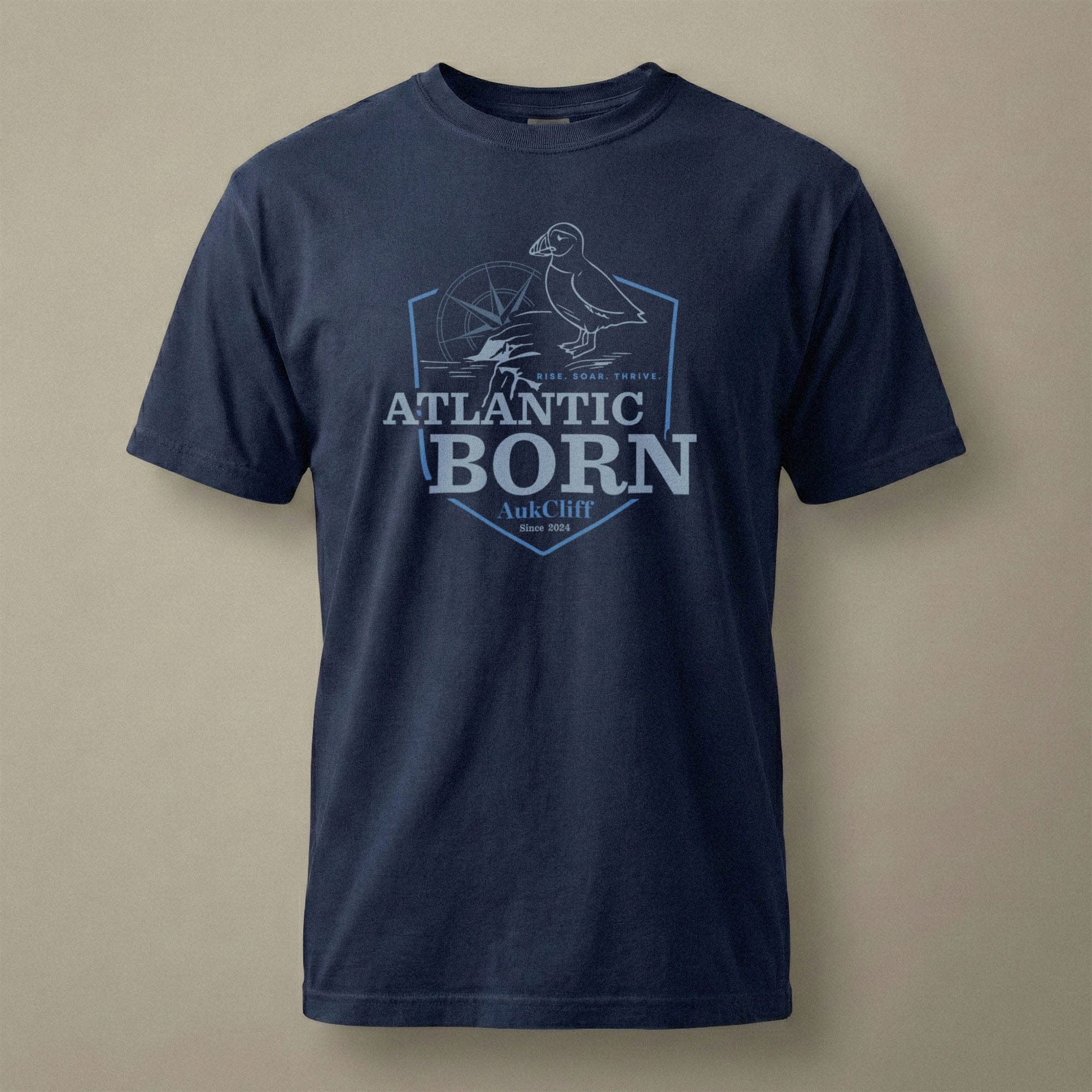 AukCliff® The Origin Collection T-shirt True Navy / S Atlantic Born Comfort Colors T-Shirt