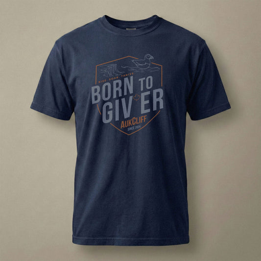 AukCliff® The Origin Collection T-shirt True Navy / S Born to Giver Comfort Colors T-Shirt