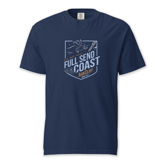 AukCliff® The Origin Collection T-shirt True Navy / S Full Send Coast Comfort Colors T-Shirt