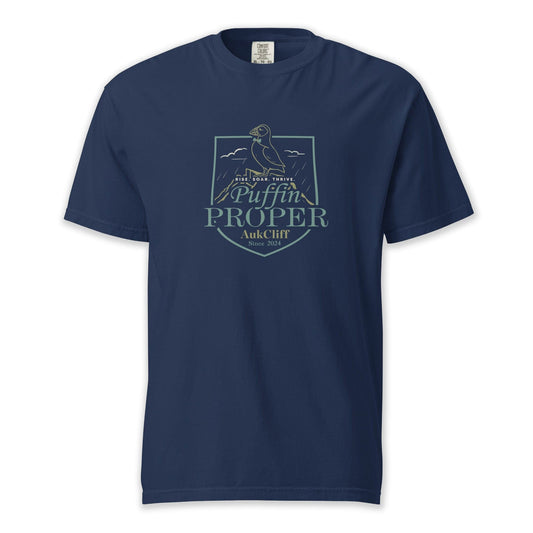 AukCliff® The Origin Collection T-shirt True Navy / S Puffin Proper Comfort Colors T-Shirt
