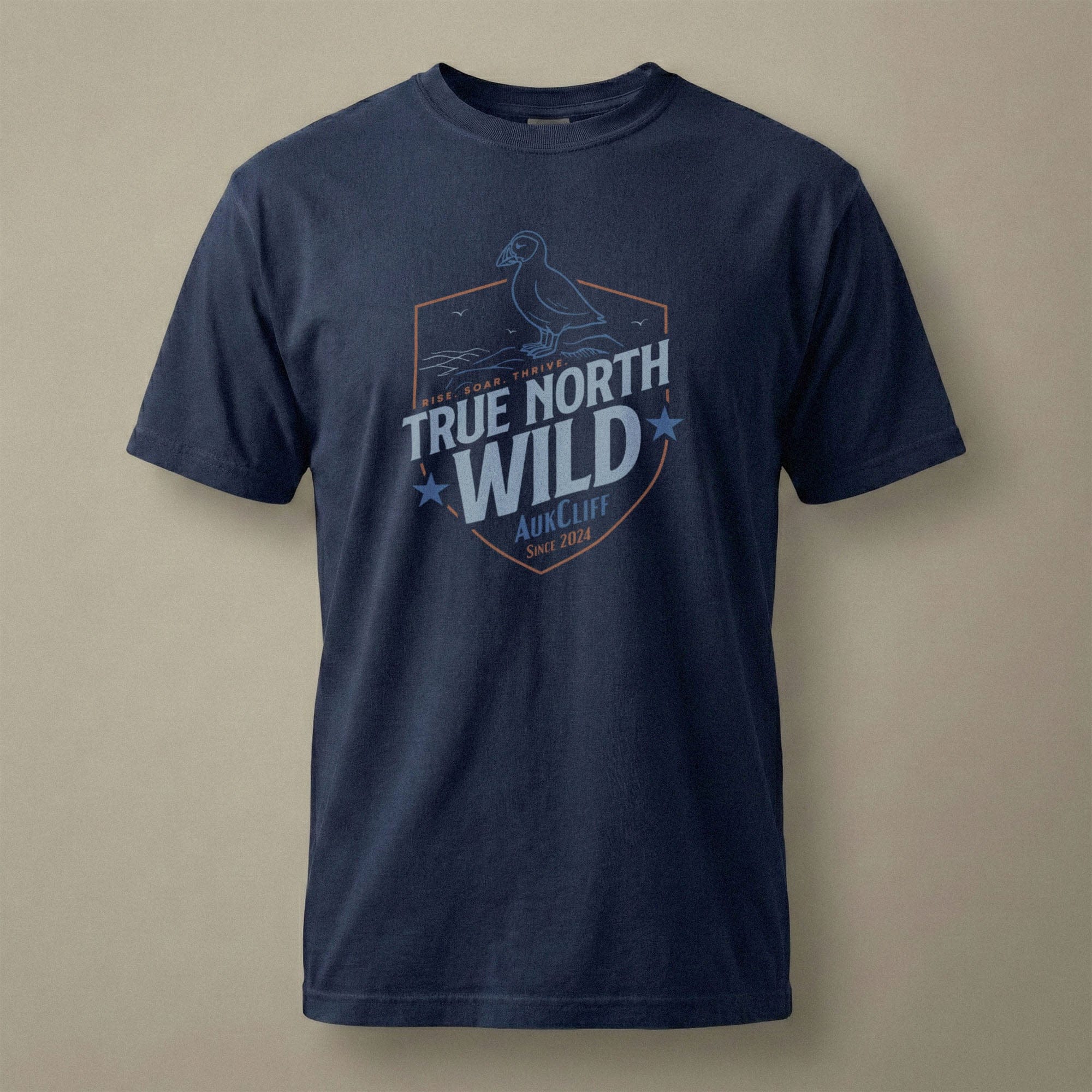 AukCliff® The Origin Collection T-shirt True Navy / S True North Wild Comfort Colors T-Shirt
