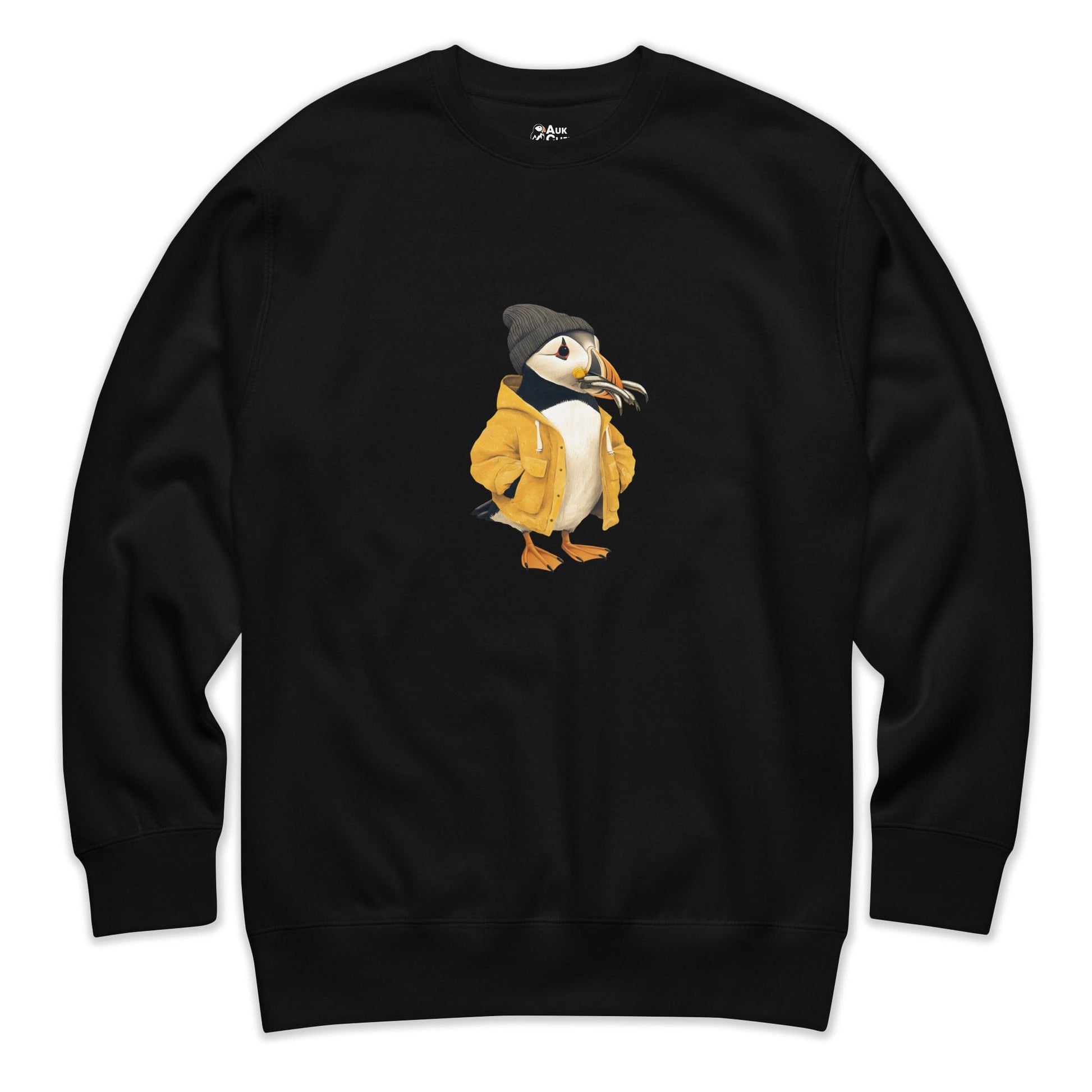 AukCliff Trailblazer Collection Graphic Sweatshirts Black / S Captain Puffin™ Catch of the Day Sweatshirt