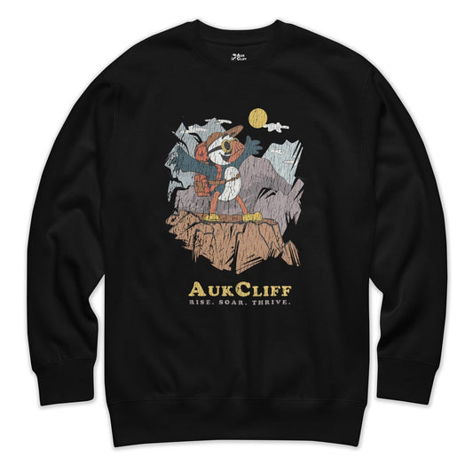 AukCliff Trailblazer Collection Graphic Sweatshirts Black / S Retro Mountaineering Puffin Sweatshirt