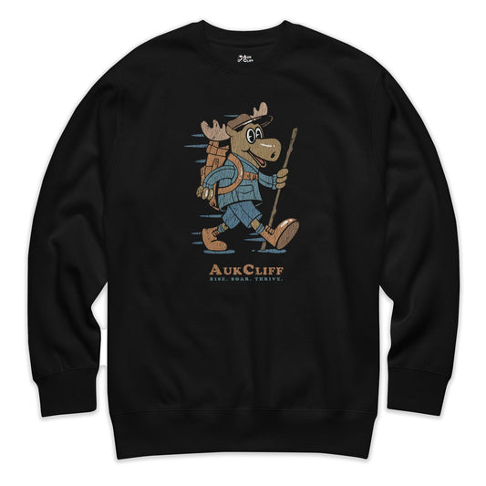 AukCliff Trailblazer Collection Graphic Sweatshirts Black / S Vintage Trailblazer Moose Sweatshirt