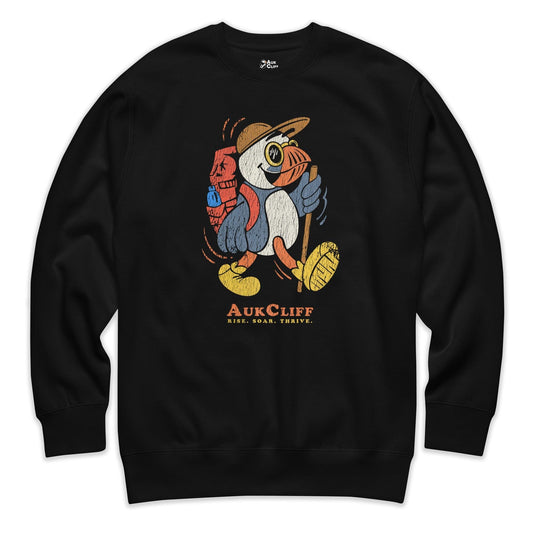 AukCliff Trailblazer Collection Graphic Sweatshirts Black / S Vintage Trailblazer Puffin Sweatshirt