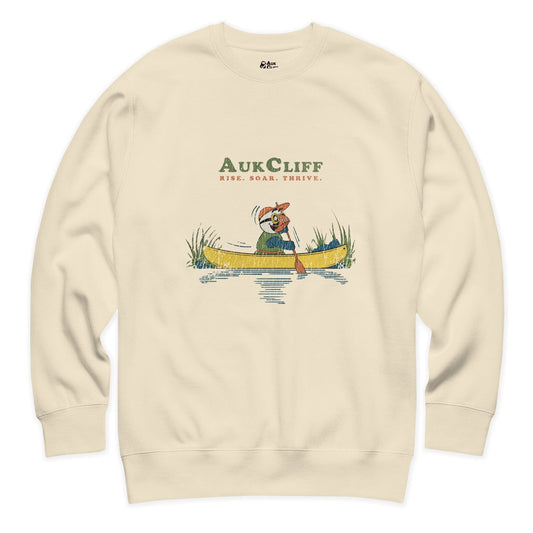AukCliff Trailblazer Collection Graphic Sweatshirts Bone / S Retro Canoeing Puffin Sweatshirt