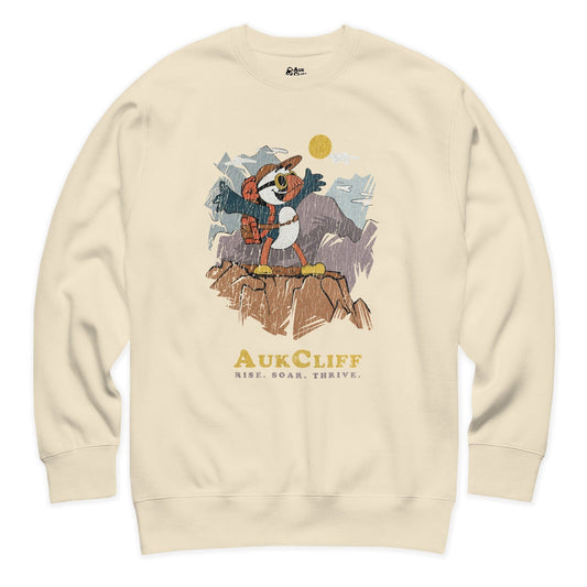 AukCliff Trailblazer Collection Graphic Sweatshirts Bone / S Retro Mountaineering Puffin Sweatshirt