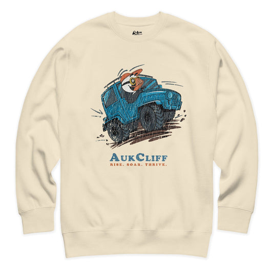 AukCliff Trailblazer Collection Graphic Sweatshirts Bone / S Retro Overland 4wd Puffin Sweatshirt
