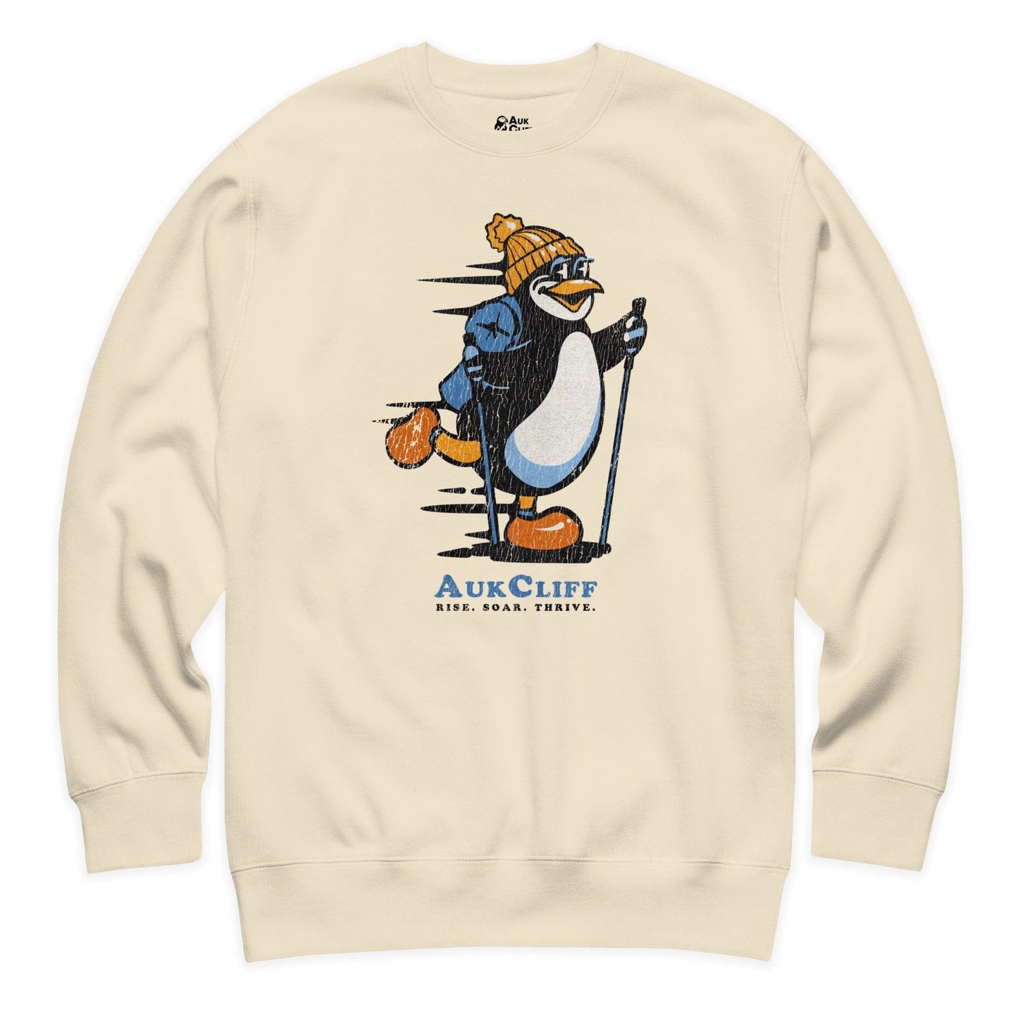 AukCliff Trailblazer Collection Graphic Sweatshirts Bone / S Vintage Trailblazer Penguin Sweatshirt