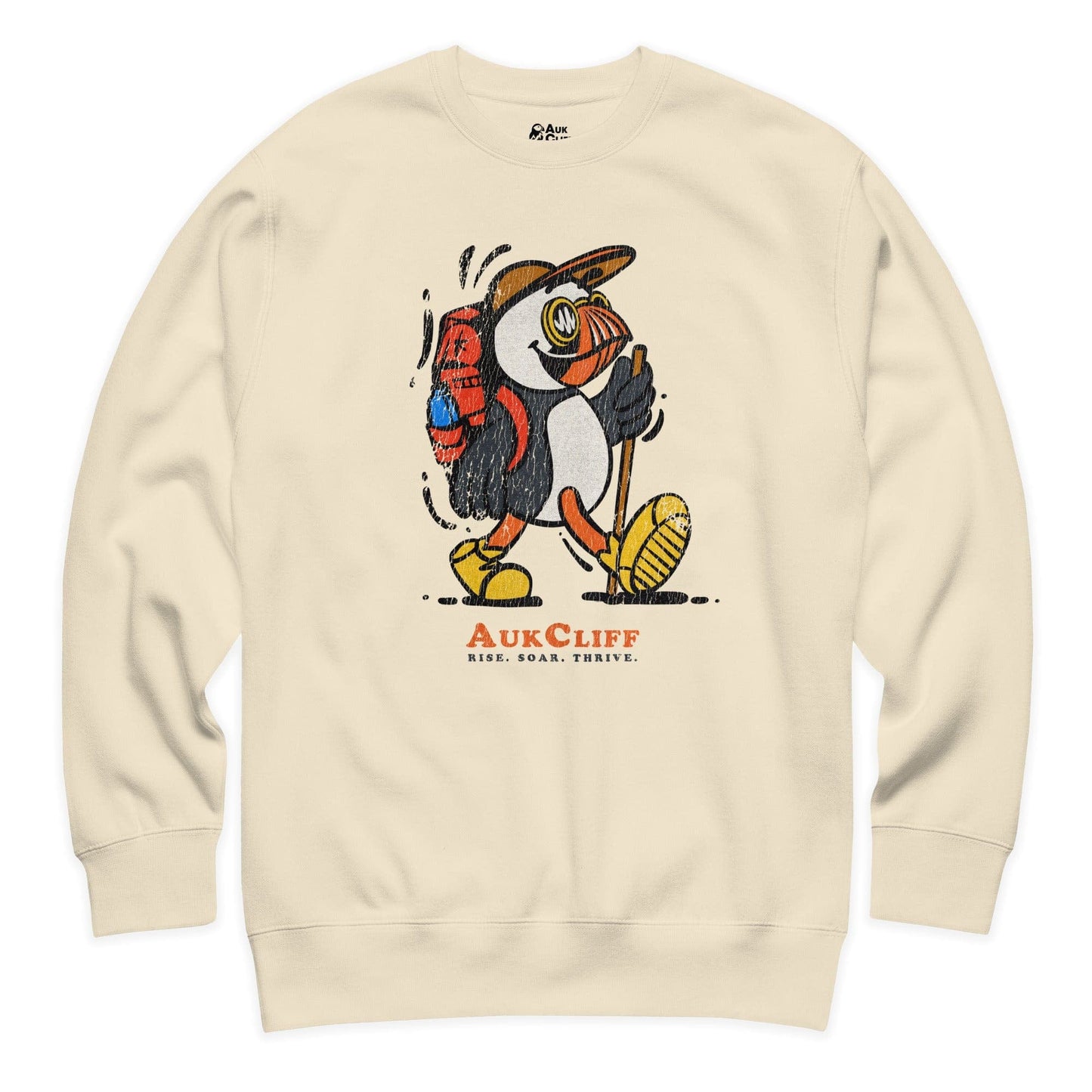 AukCliff Trailblazer Collection Graphic Sweatshirts Bone / S Vintage Trailblazer Puffin Sweatshirt