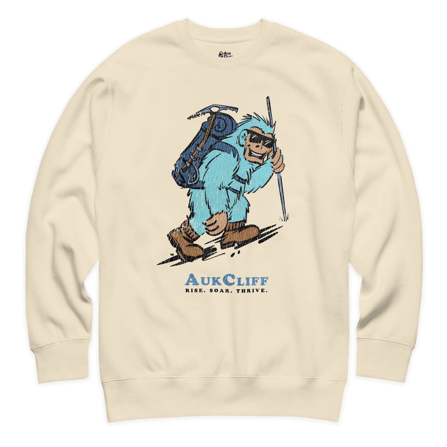AukCliff Trailblazer Collection Graphic Sweatshirts Bone / S Vintage Trailblazer Yeti Sweatshirt