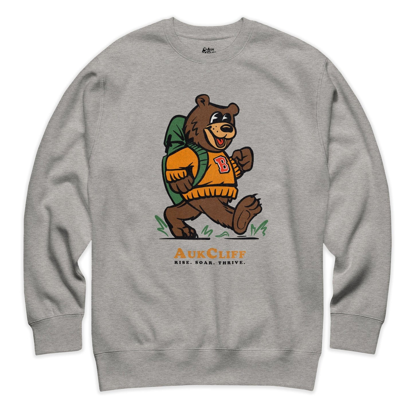 AukCliff Trailblazer Collection Graphic Sweatshirts Carbon Grey / S Vintage Trailblazer Bear Sweatshirt