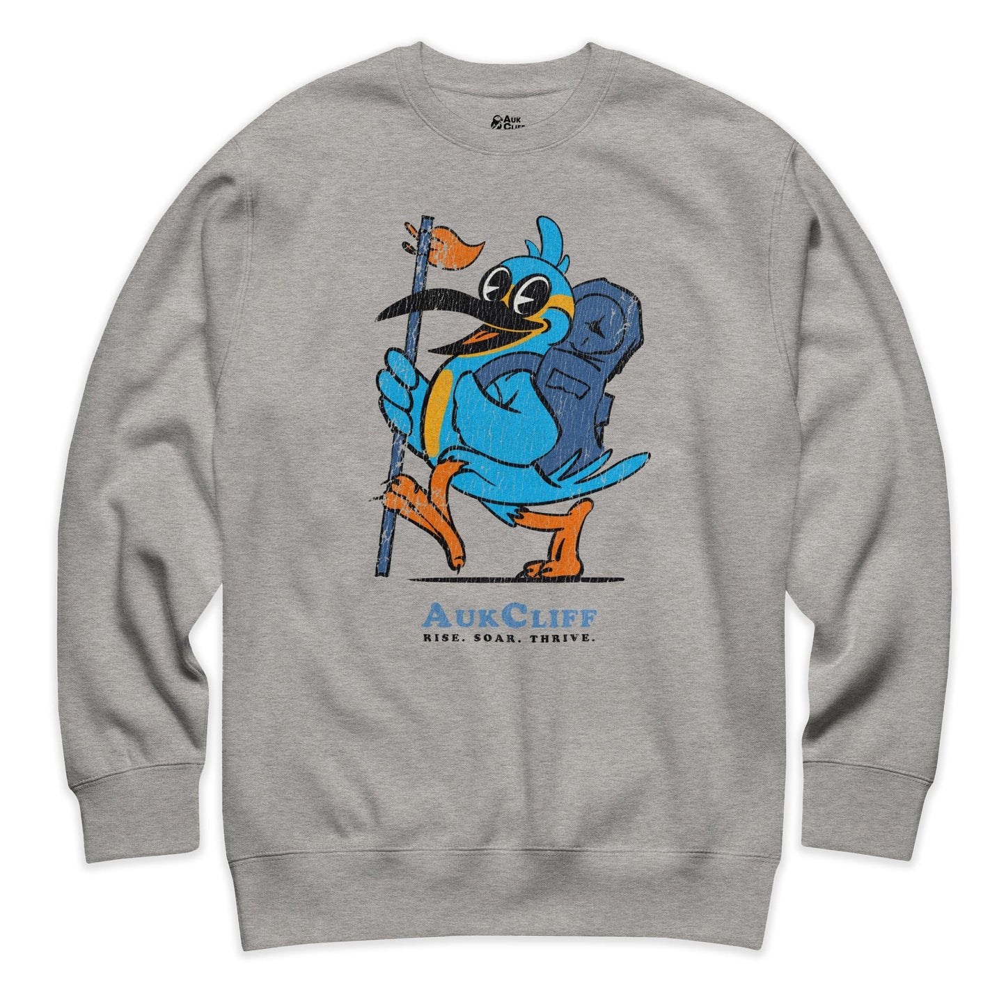 AukCliff Trailblazer Collection Graphic Sweatshirts Carbon Grey / S Vintage Trailblazer Kingfisher Sweatshirt
