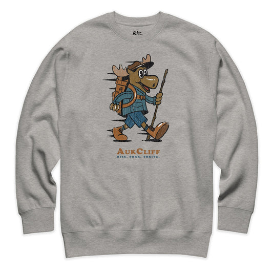 AukCliff Trailblazer Collection Graphic Sweatshirts Carbon Grey / S Vintage Trailblazer Moose Sweatshirt