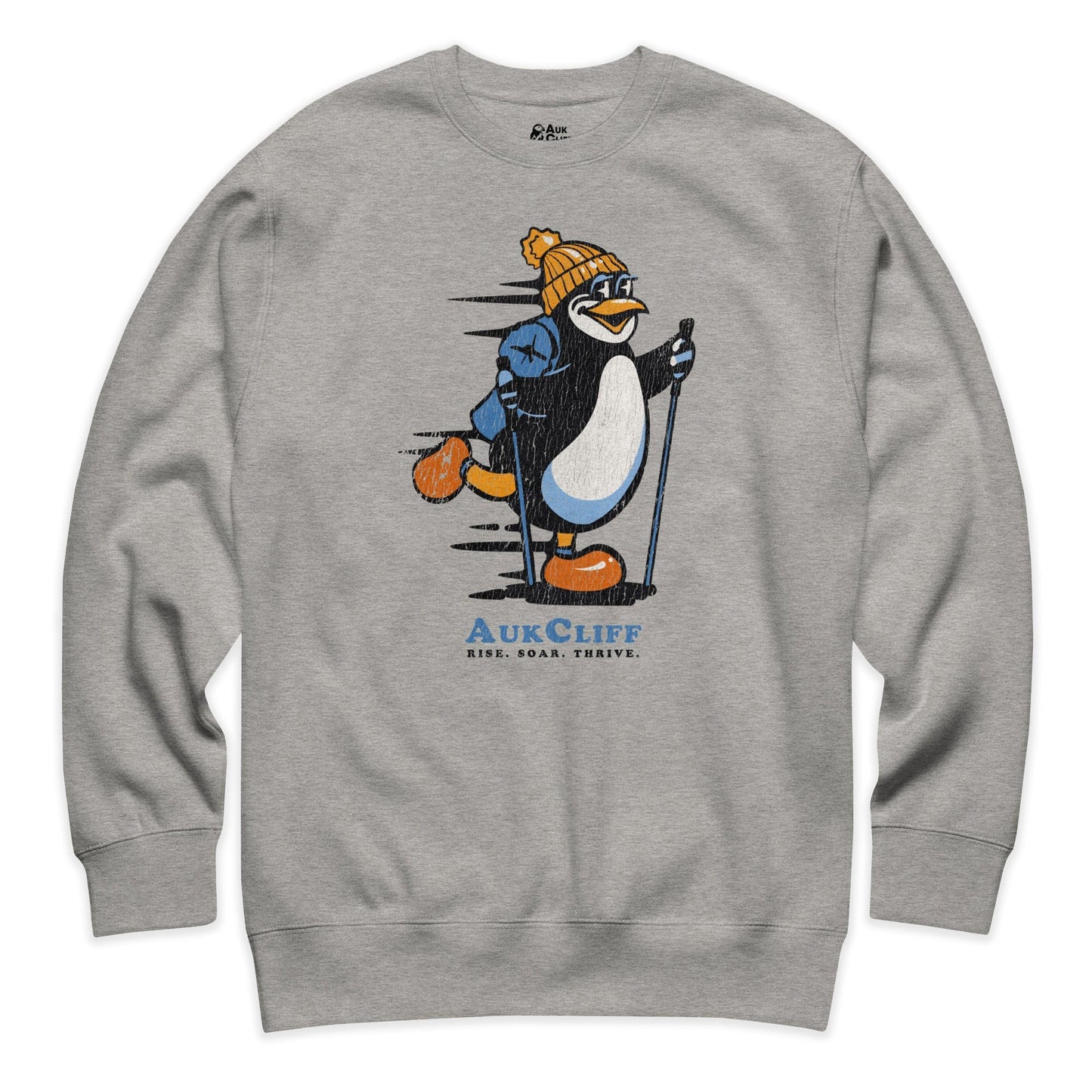 AukCliff Trailblazer Collection Graphic Sweatshirts Carbon Grey / S Vintage Trailblazer Penguin Sweatshirt