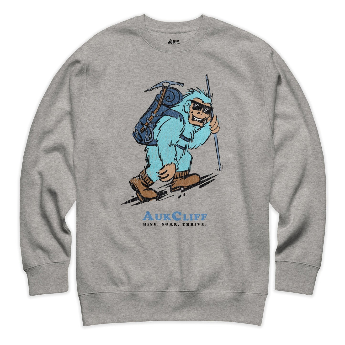AukCliff Trailblazer Collection Graphic Sweatshirts Carbon Grey / S Vintage Trailblazer Yeti Sweatshirt