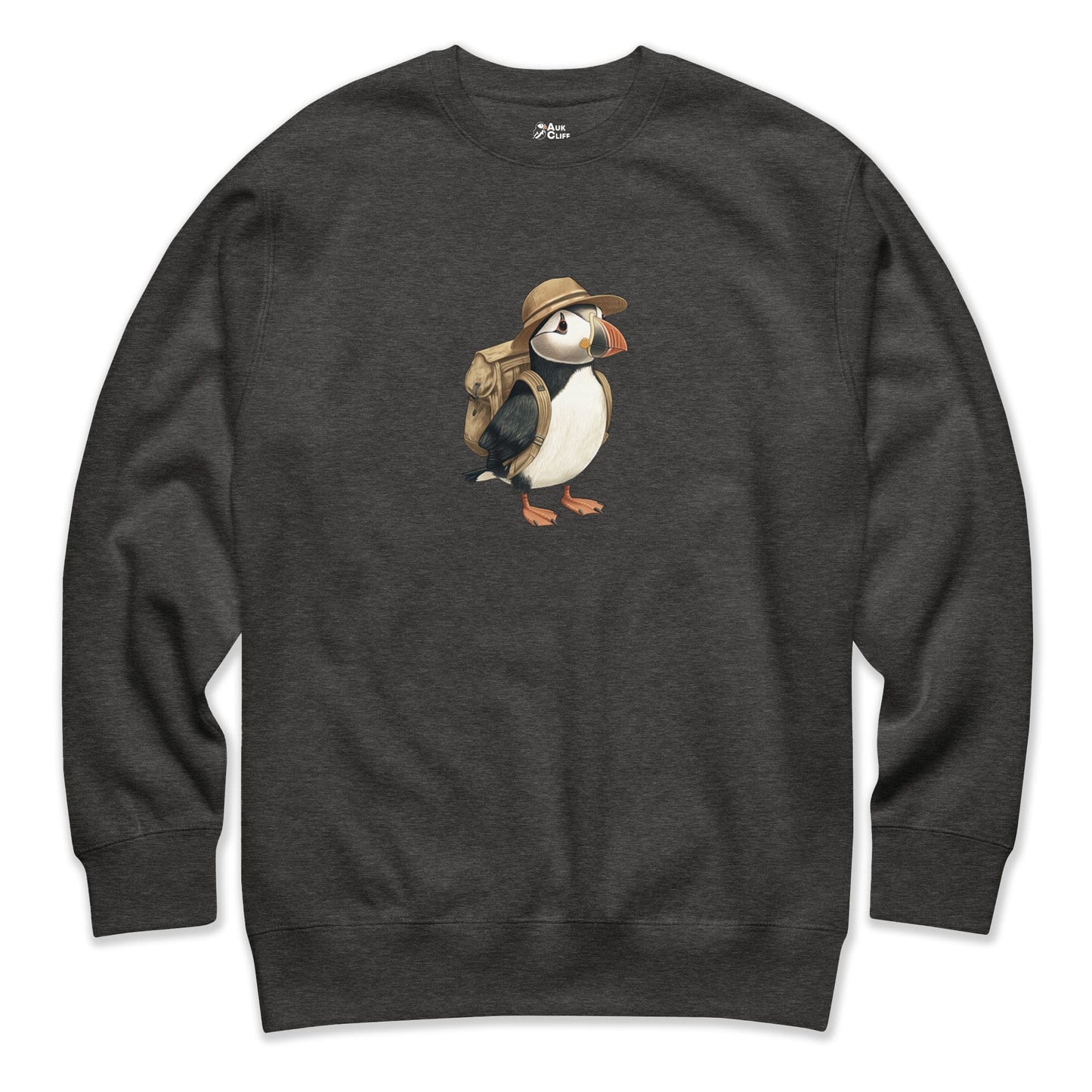 AukCliff Trailblazer Collection Graphic Sweatshirts Charcoal Heather / S Trailblazer Puffin Sweatshirt