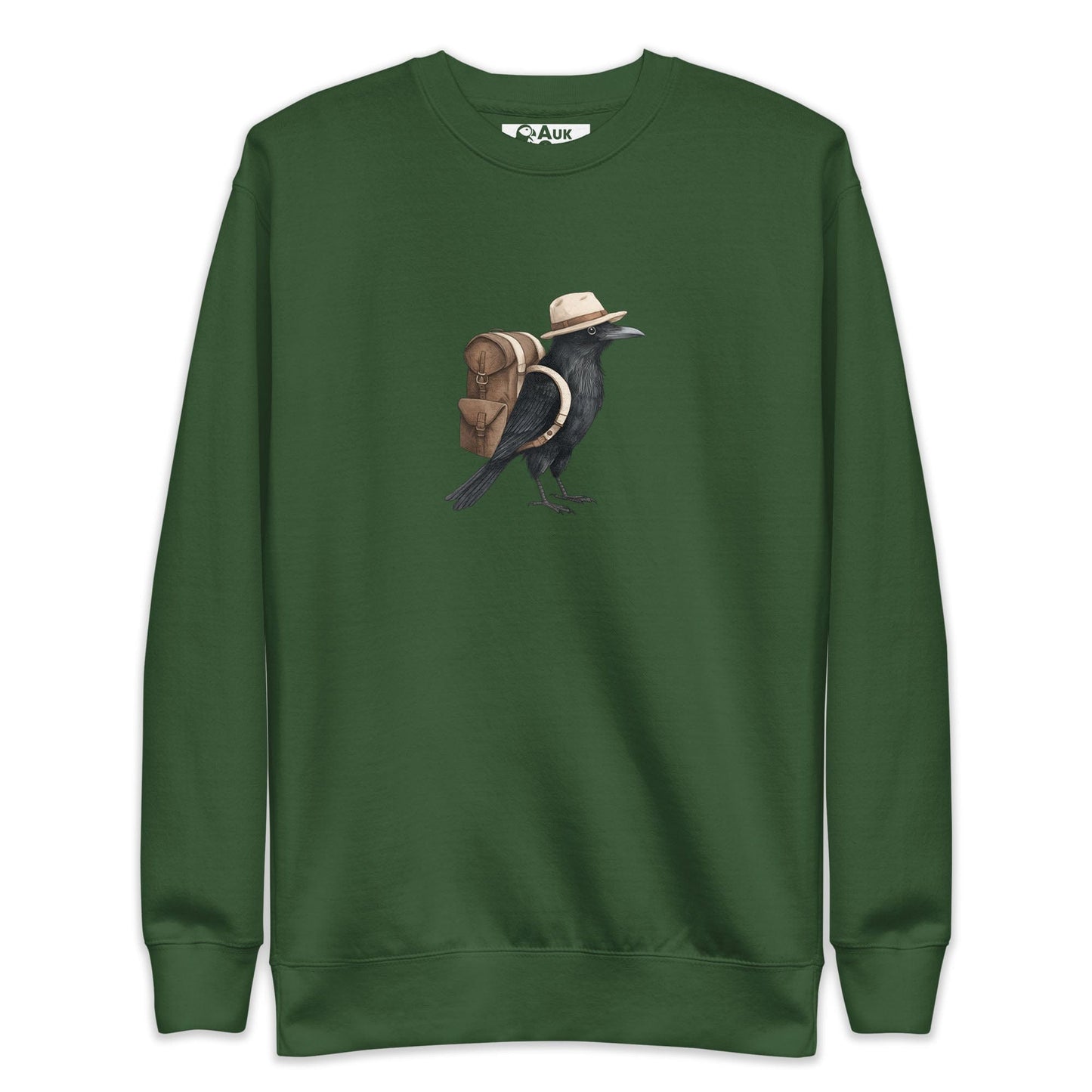 AukCliff Trailblazer Collection Graphic Sweatshirts Forest Green / S Trailblazer Raven Sweatshirt