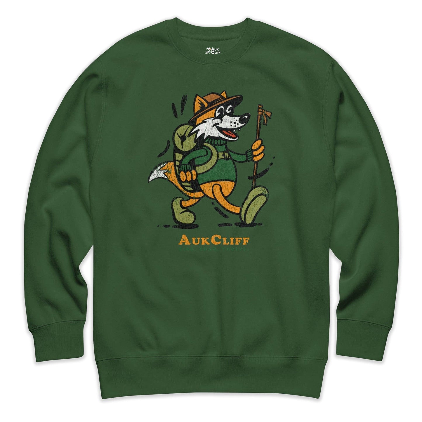 AukCliff Trailblazer Collection Graphic Sweatshirts Forest Green / S Vintage Trailblazer Fox Sweatshirt