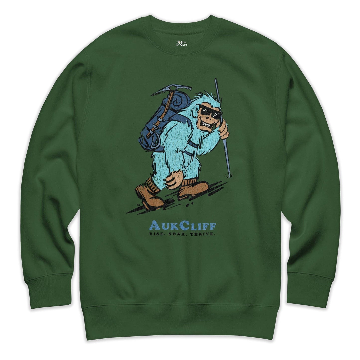 AukCliff Trailblazer Collection Graphic Sweatshirts Forest Green / S Vintage Trailblazer Yeti Sweatshirt