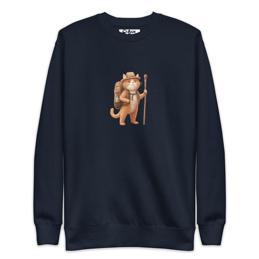 AukCliff Trailblazer Collection Graphic Sweatshirts Navy Blazer / S Trailblazer Cat Sweatshirt