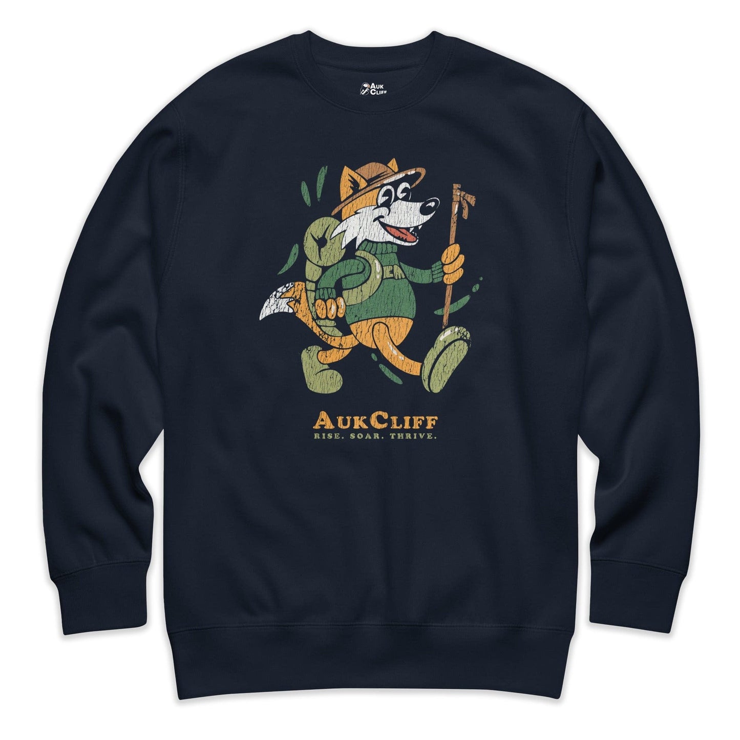 AukCliff Trailblazer Collection Graphic Sweatshirts Navy Blazer / S Vintage Trailblazer Fox Sweatshirt