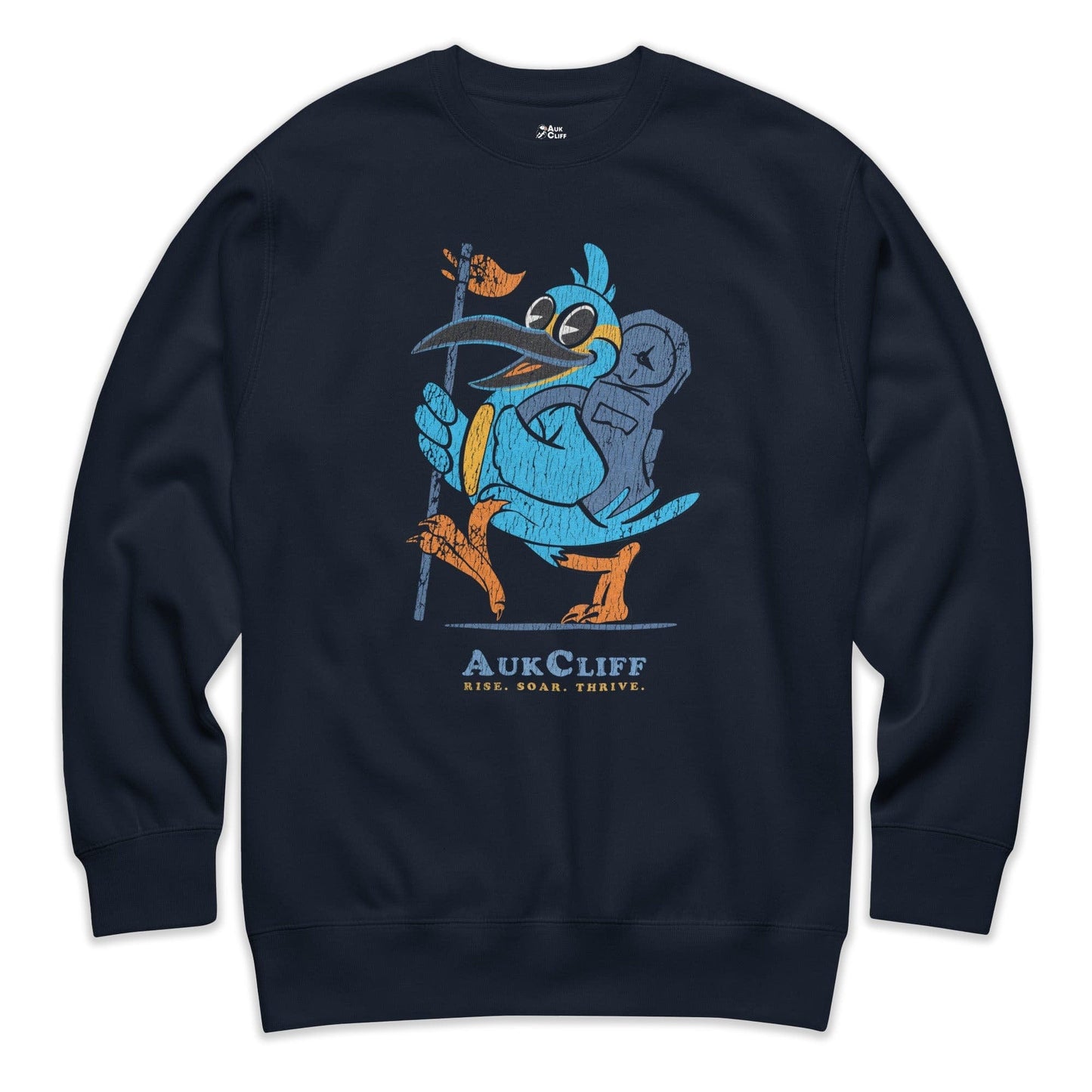 AukCliff Trailblazer Collection Graphic Sweatshirts Navy Blazer / S Vintage Trailblazer Kingfisher Sweatshirt
