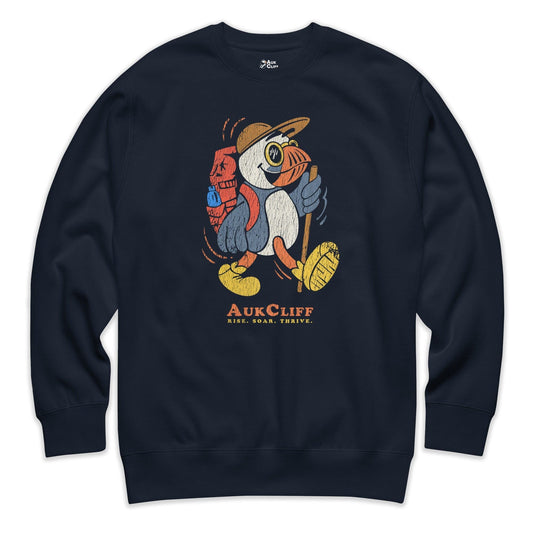 AukCliff Trailblazer Collection Graphic Sweatshirts Navy Blazer / S Vintage Trailblazer Puffin Sweatshirt