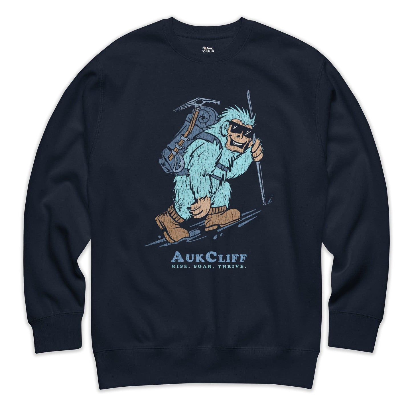 AukCliff Trailblazer Collection Graphic Sweatshirts Navy Blazer / S Vintage Trailblazer Yeti Sweatshirt
