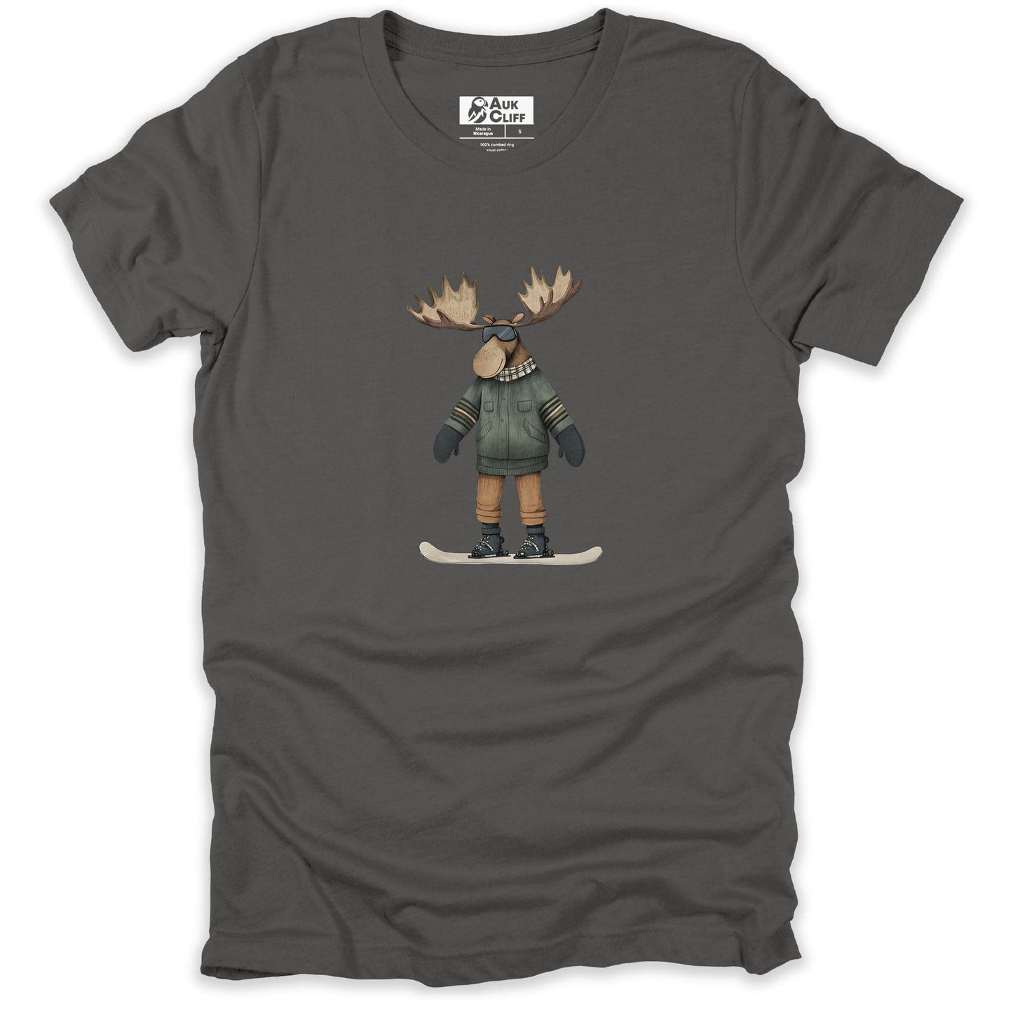 AukCliff Trailblazer Collection Graphic Tees Asphalt / S Trailblazer Moose Snowboarding T-shirt