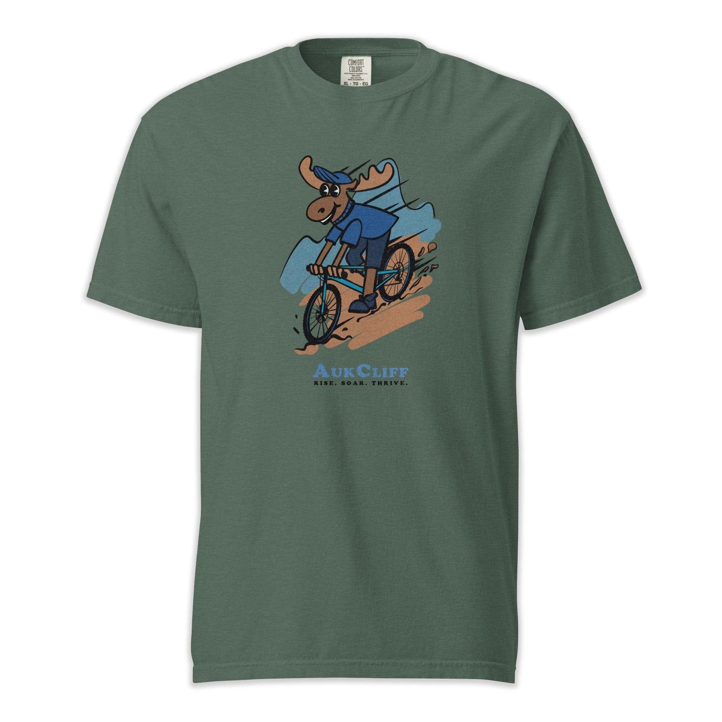 AukCliff Trailblazer Collection Graphic Tees Blue Spruce / S Trailblazer MTB Moose Comfort Colors T-shirt