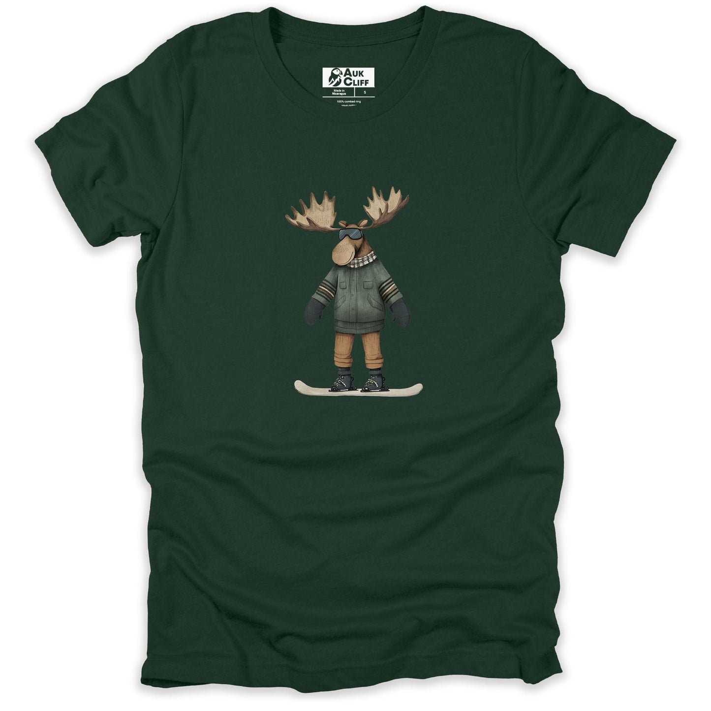 AukCliff Trailblazer Collection Graphic Tees Forest / S Trailblazer Moose Snowboarding T-shirt