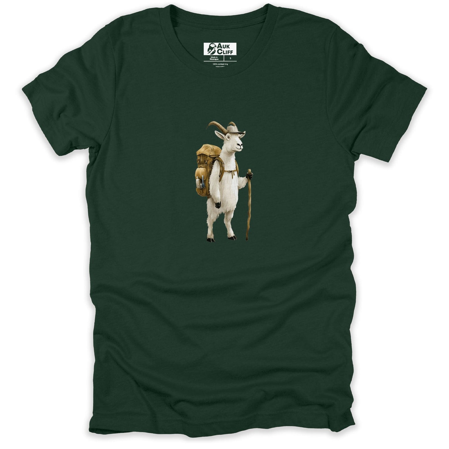 AukCliff Trailblazer Collection Graphic Tees Forest / S Trailblazer Mountain Goat T-shirt