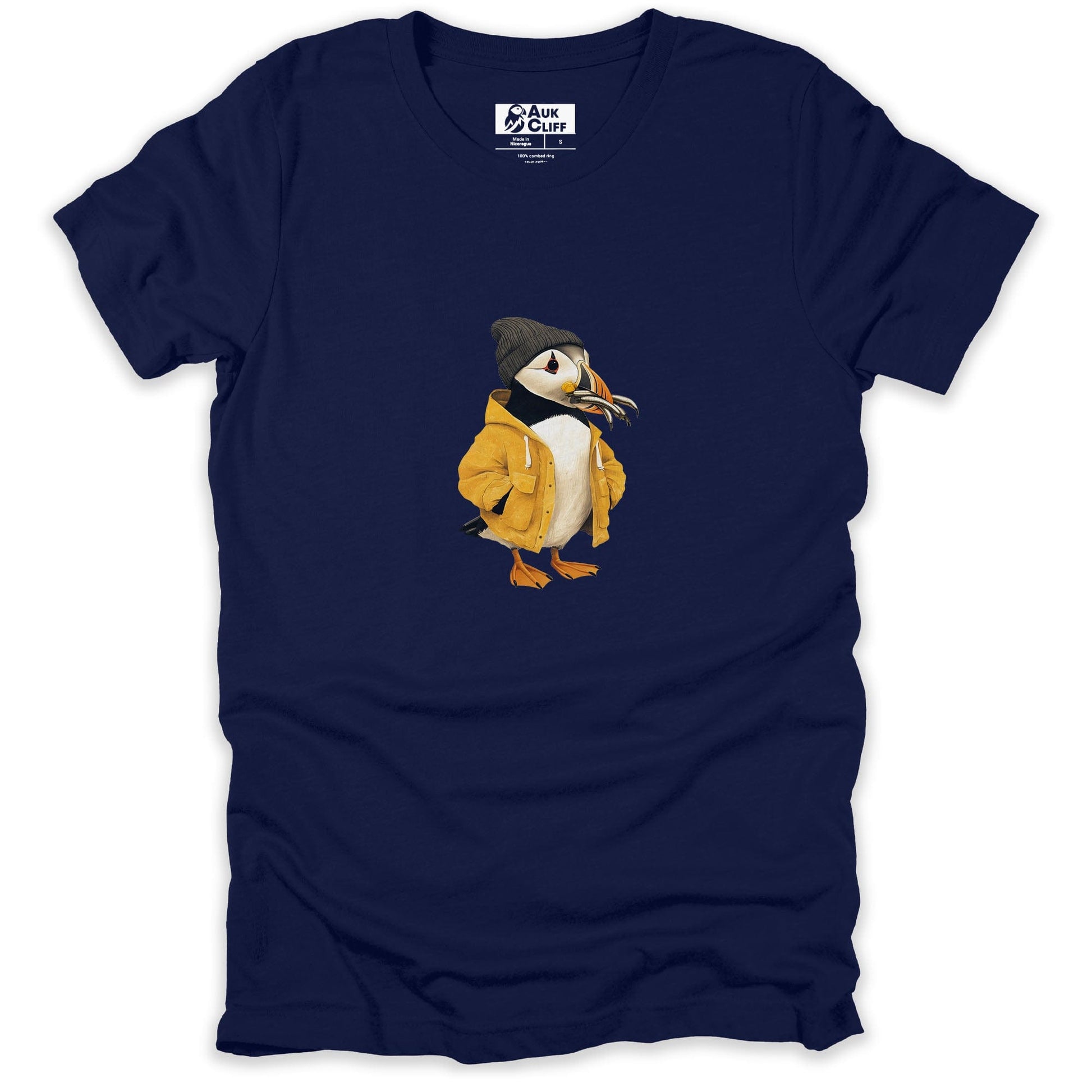 AukCliff Trailblazer Collection Graphic Tees Navy / S Captain Puffin Catch of the Day T-shirt