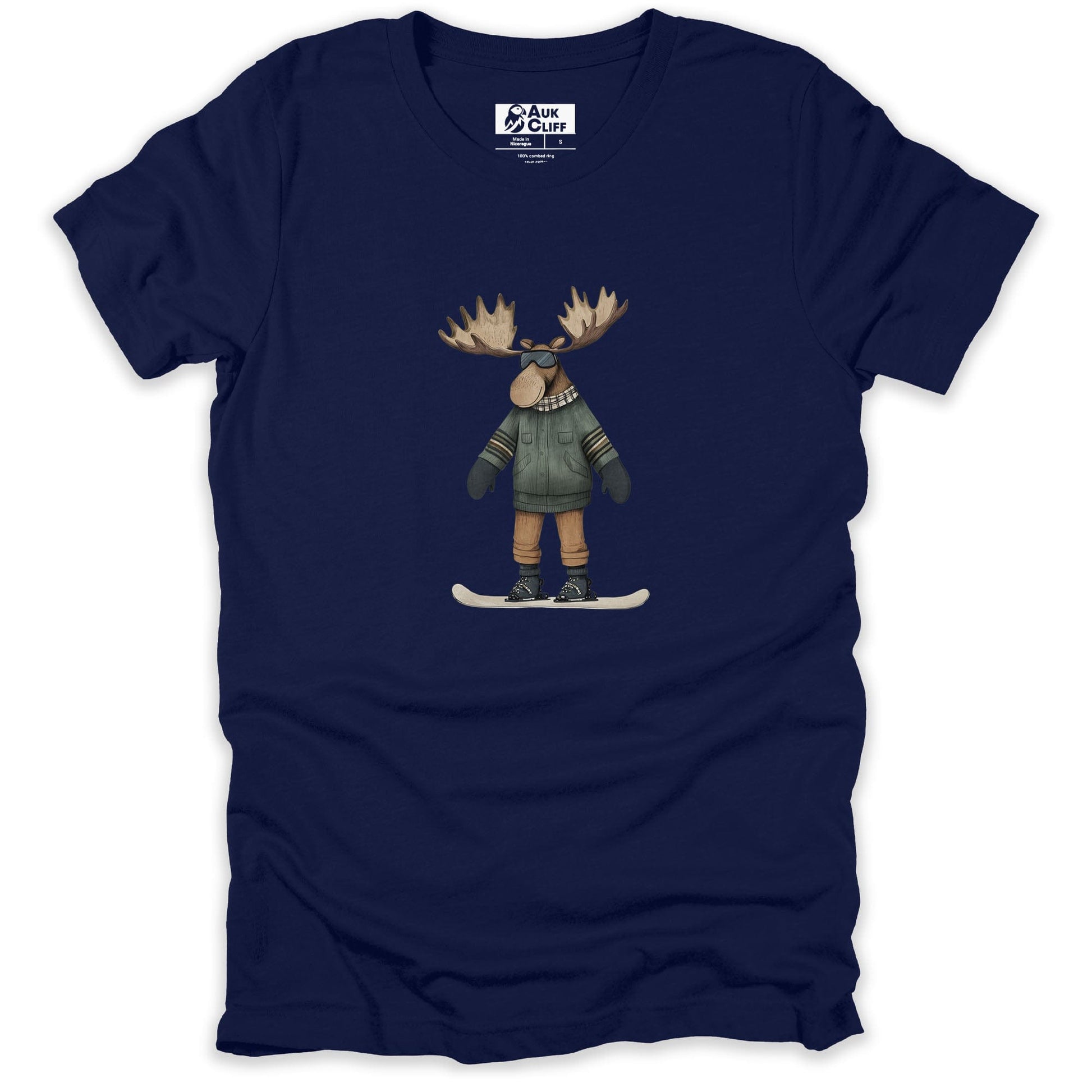 AukCliff Trailblazer Collection Graphic Tees Navy / S Trailblazer Moose Snowboarding T-shirt
