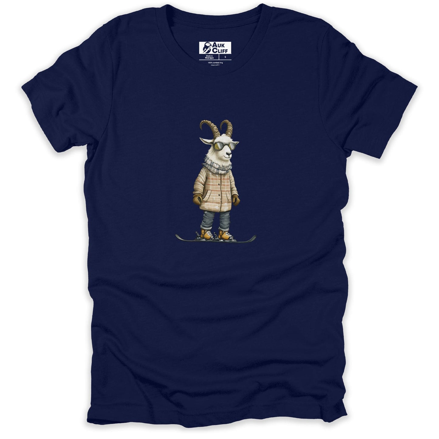 AukCliff Trailblazer Collection Graphic Tees Navy / S Trailblazer Mountain Goat Snowboarding T-shirt