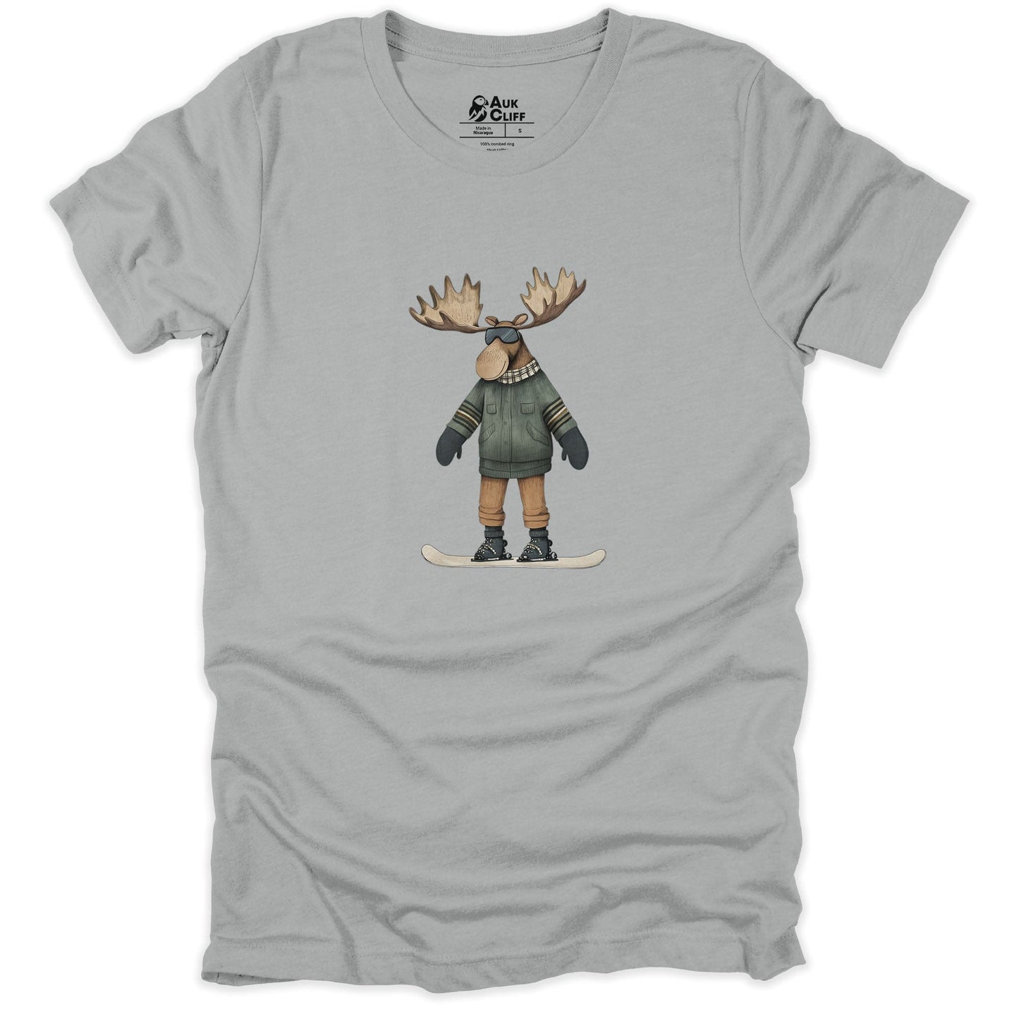 AukCliff Trailblazer Collection Graphic Tees Silver / S Trailblazer Moose Snowboarding T-shirt