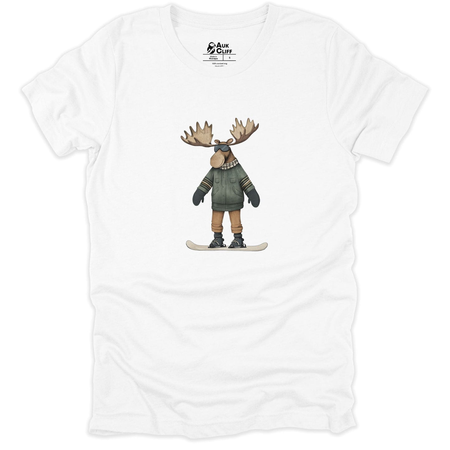 AukCliff Trailblazer Collection Graphic Tees White / S Trailblazer Moose Snowboarding T-shirt
