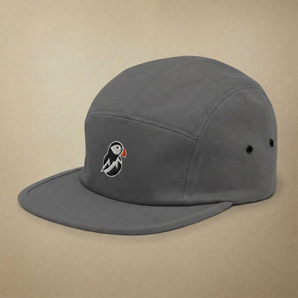 AukCliff Trekker’s Choice 5 Panel Cap Grey Simple 5 Panel Cap