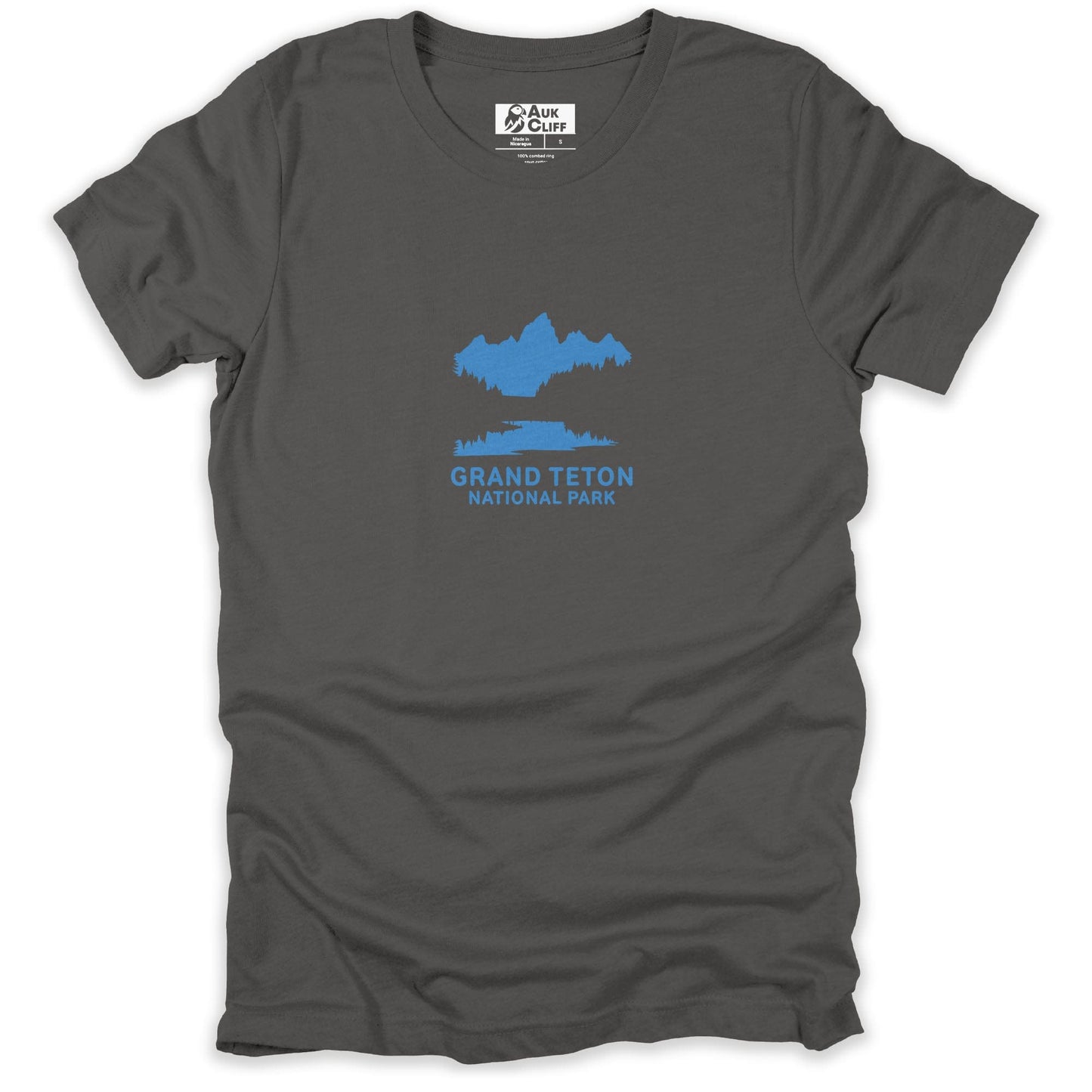 AukCliff USA National Park T-shirt Asphalt / S Grand Teton National Park Minimalist T-shirt