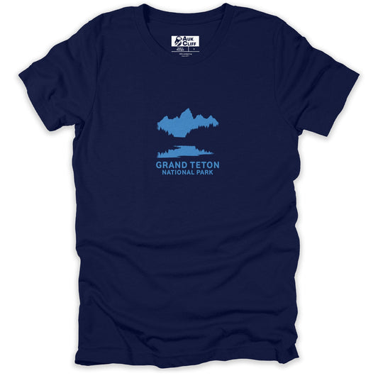 AukCliff USA National Park T-shirt Navy / S Grand Teton National Park Minimalist T-shirt